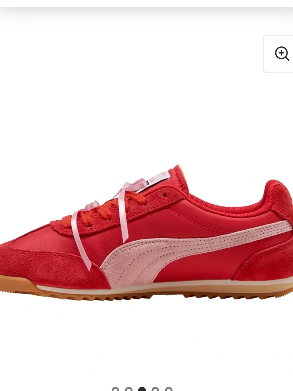 Puma Red and Pink Arizona Sneaker with Gum Sole